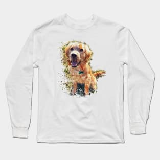 Golden Retriever watercolor Long Sleeve T-Shirt